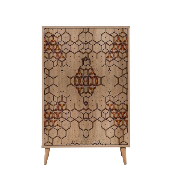 HANAH HOME Komoda za dnevnu sobu Multibox - 720, svetlo braon - 869VEL3980