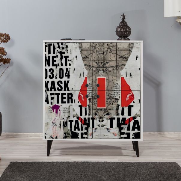 HANAH HOME Komoda za dnevnu sobu Multilüx Article, bela - 869VEL3985