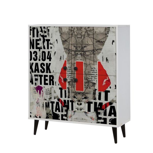 HANAH HOME Komoda za dnevnu sobu Multilüx Article, bela - 869VEL3985