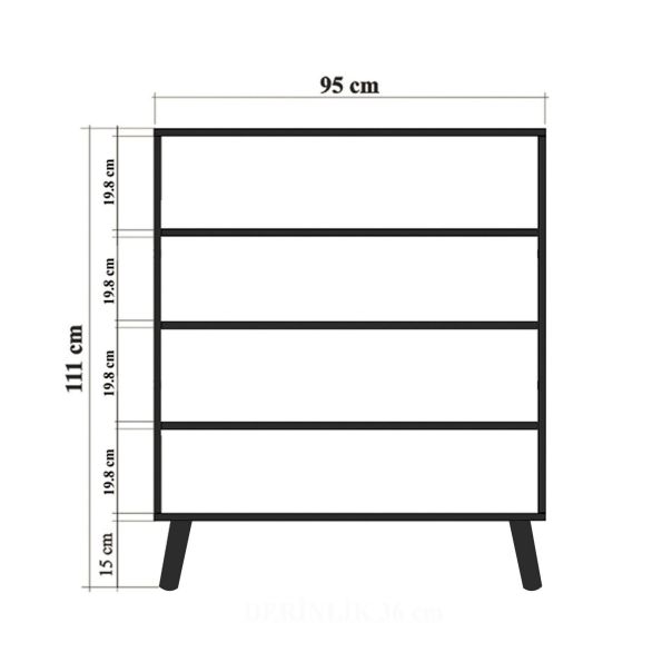 HANAH HOME Komoda za dnevnu sobu Multilüx Daisy, bela - 869VEL4516