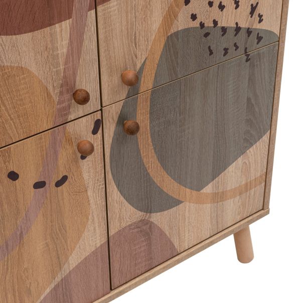 HANAH HOME Komoda za dnevnu sobu Multilüx Form, svetlo braon - 869VEL4517