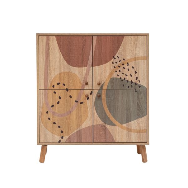 HANAH HOME Komoda za dnevnu sobu Multilüx Form, svetlo braon - 869VEL4517