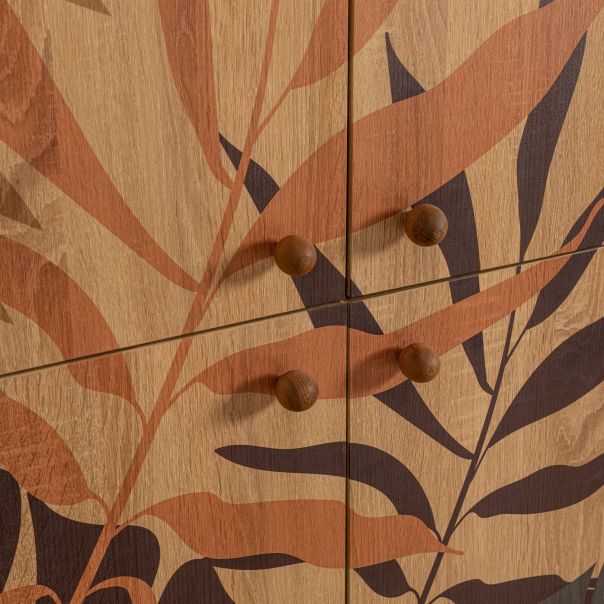 HANAH HOME Komoda za dnevnu sobu Multilüx Palm, svetlo braon - 869VEL4519