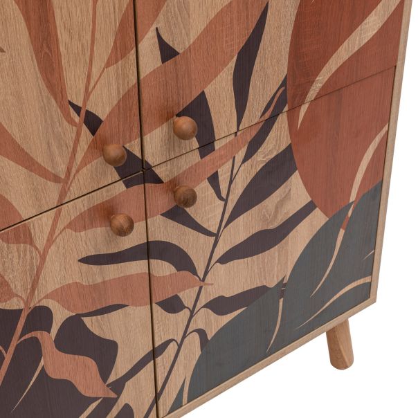 HANAH HOME Komoda za dnevnu sobu Multilüx Palm, svetlo braon - 869VEL4519