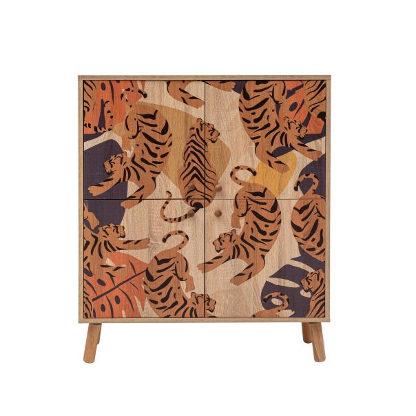 HANAH HOME Komoda za dnevnu sobu Multilüx Tigris, svetlo braon - 869VEL4523