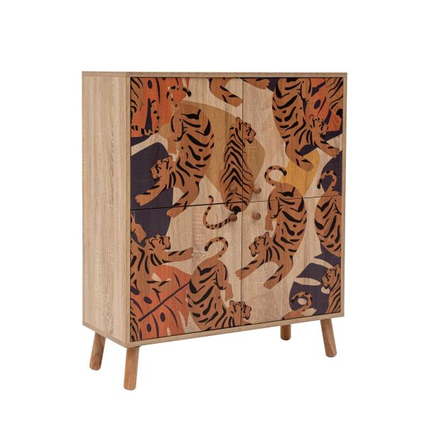 HANAH HOME Komoda za dnevnu sobu Multilüx Tigris, svetlo braon - 869VEL4523