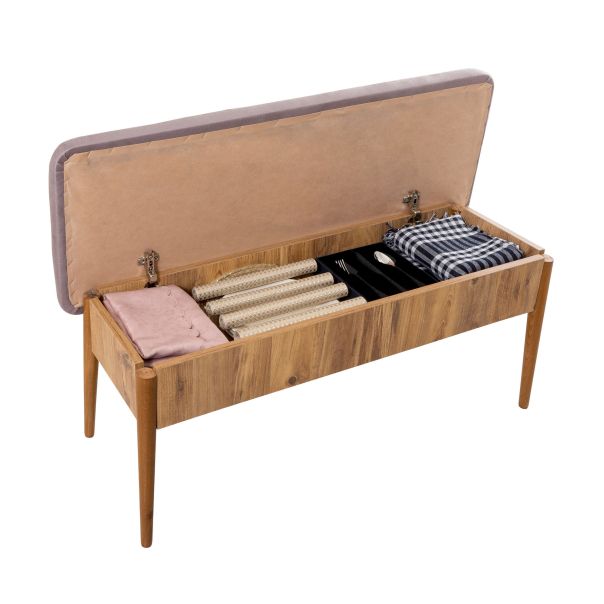 HANAH HOME Trpezarijski set Vina 0701, svetlobraon/siva - 196224