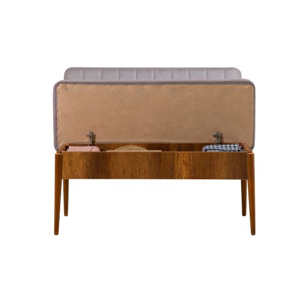 HANAH HOME Set trpezarijski sto i stolice Vina, braon/siva - 869VEL5141