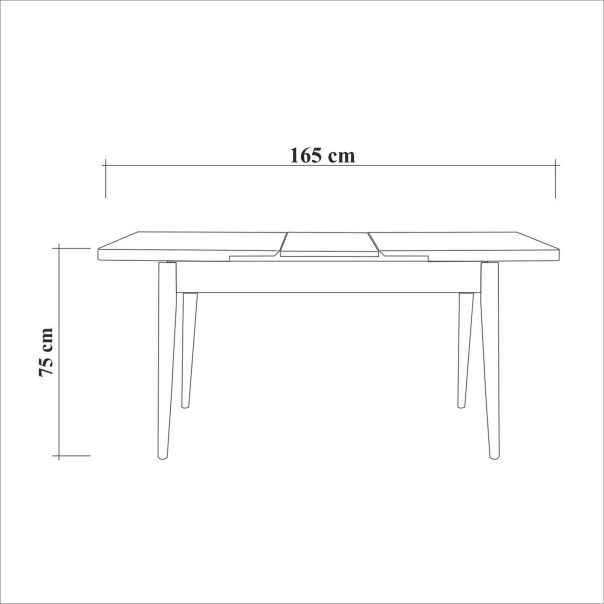 HANAH HOME Set trpezarijski sto i stolice Vina, braon/siva - 869VEL5141