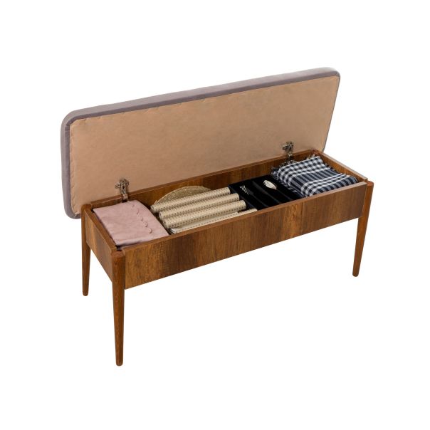 HANAH HOME Set trpezarijski sto i stolice Vina, braon/siva - 869VEL5141