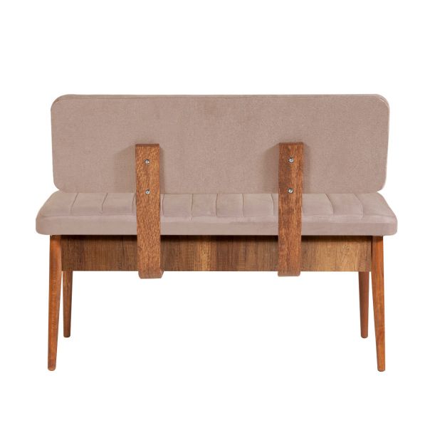 HANAH HOME Klupa Vina Bank, braon/krem - EP2795194