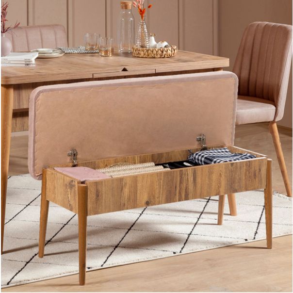 HANAH HOME Klupa Vina, bež/svetlo braon - EP2797836