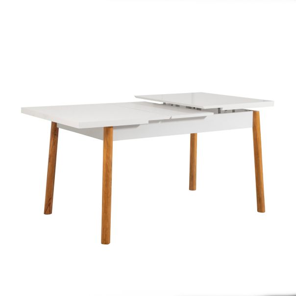HANAH HOME Produživi trpezarijski sto Santiago, bela/braon - 869VEL5224