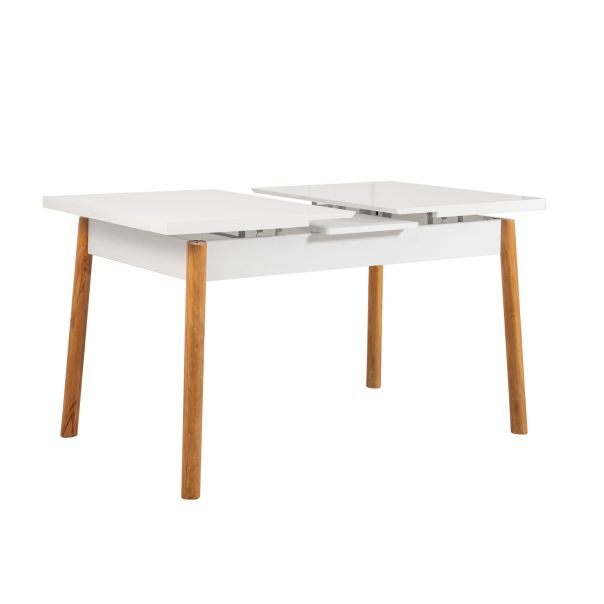 HANAH HOME Produživi trpezarijski sto Santiago, bela/braon - 869VEL5224