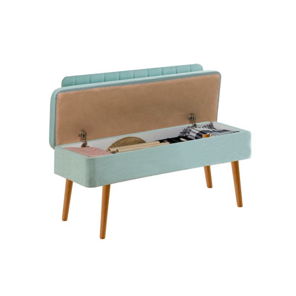 HANAH HOME Klupa Vina 0400 - 1, svetloplava/braon - EP2795155