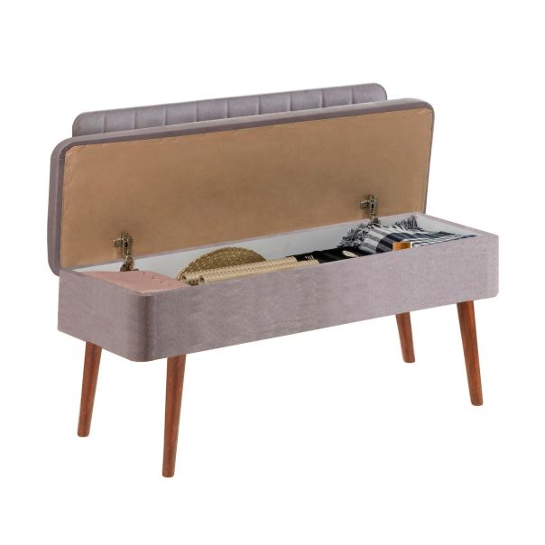 HANAH HOME Klupa Vina 0701 - 1, siva/braon - EP2795167