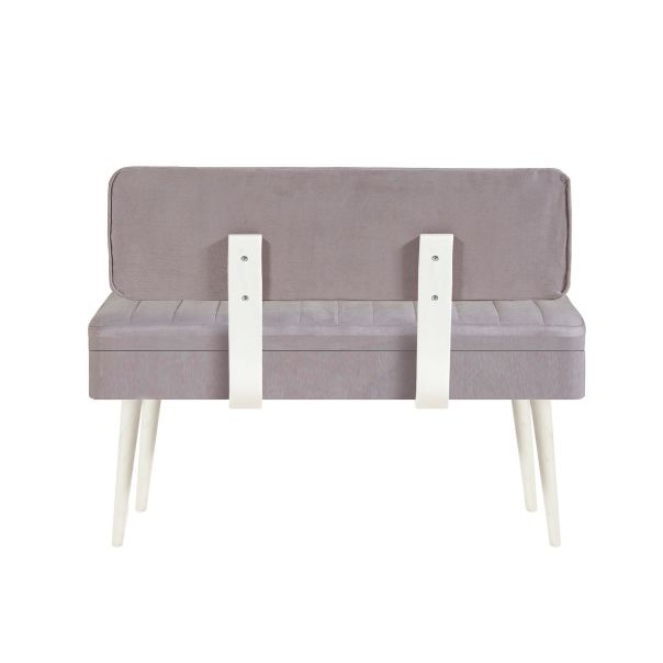 HANAH HOME Klupa Vina 0701 - 1, siva/bela - EP2795170