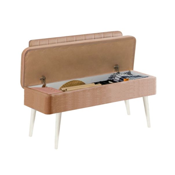 HANAH HOME Klupa Vina 0900 - 1, krem/bela - EP2795179