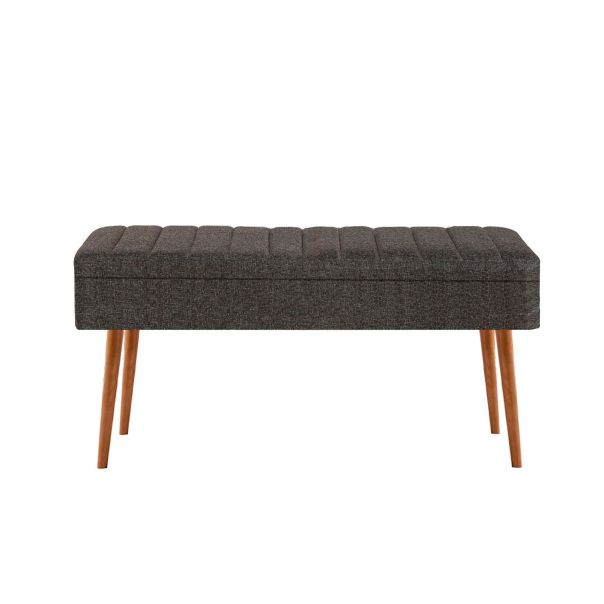 HANAH HOME Klupa Vina 1053 - 2, antracit/braon - EP2797827