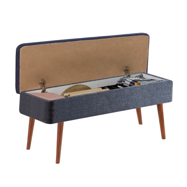 HANAH HOME Klupa Vina 1048 - 2, braon/tamno plava - EP2797824