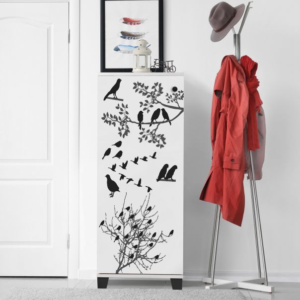 HANAH HOME Cipelarnik Filinta Manyas, bela - 869VEL6510