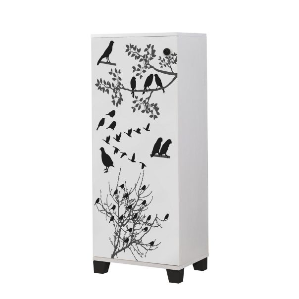 HANAH HOME Cipelarnik Filinta Manyas, bela - 869VEL6510