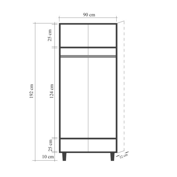 HANAH HOME Ormar Lidya 2 -972 - 869VEL8679