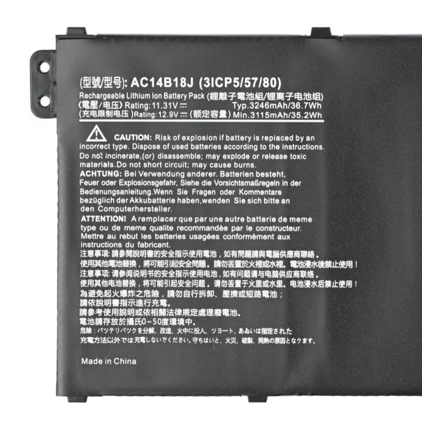 Baterija za laptop Acer ES1-533 11.31V 3246mAh AC14B18J HQ2200 M - 223640
