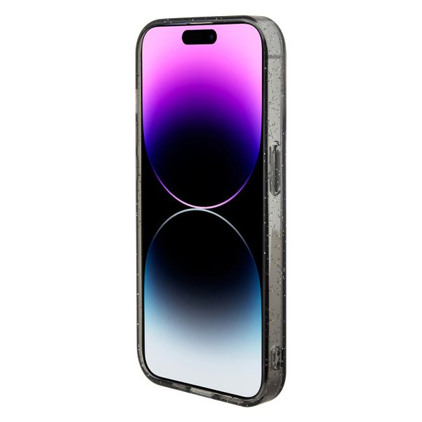 LICENSED KARL LAGERFELD Maska za iPhone 15 Pro MAGSAFE IML KC GLITTER, crna - 200846-1