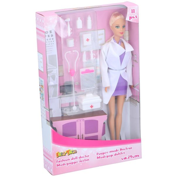 EDDY TOYS Lutka doktorka sa medicinskim priborom 29 cm - EP3150954