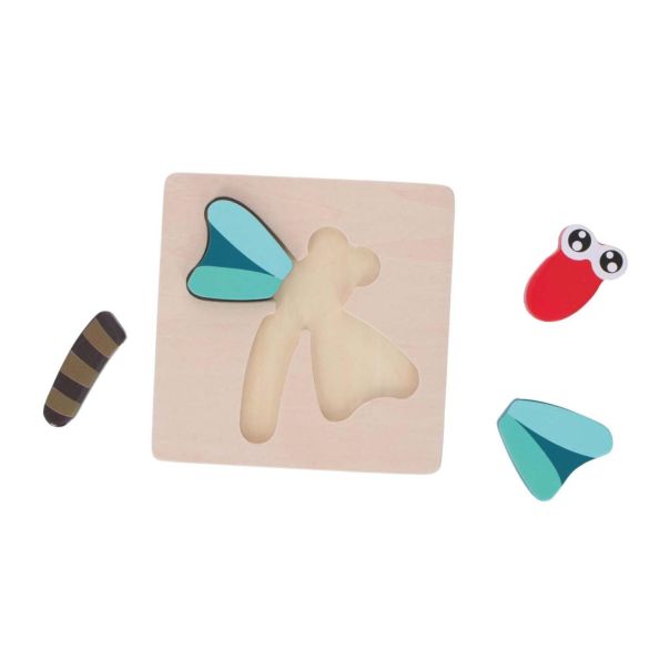 MARIONETTE WOODEN TOYS Drvena puzzle slagalica sa životinjama 14 × 14 cm - EP3150996