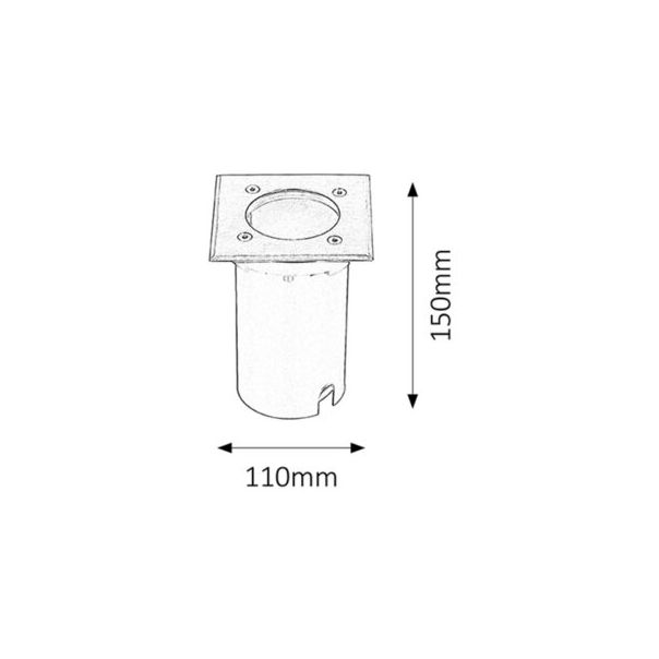 Rabalux Spoljna ugradna rasveta Tacoma GU10 1x MAX 50W brušeni hrom (8714) - 8714