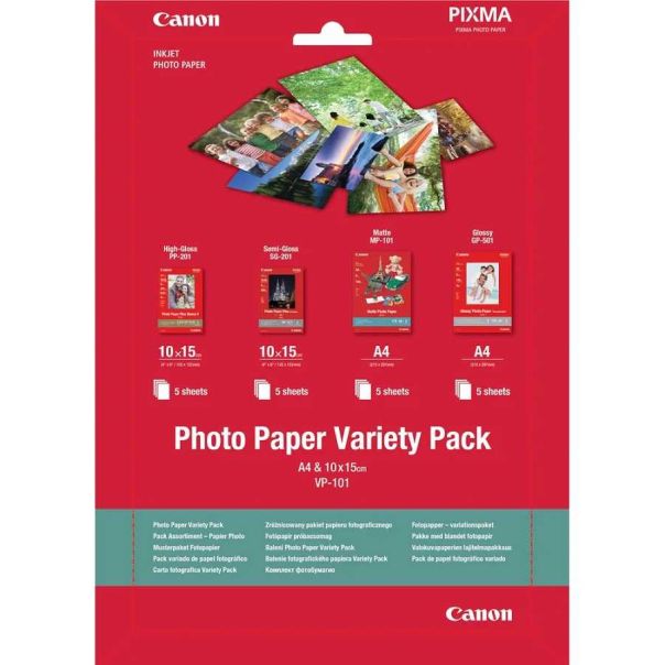 Foto papir Canon VARIETY-PACK S+A4 - 8714574600109