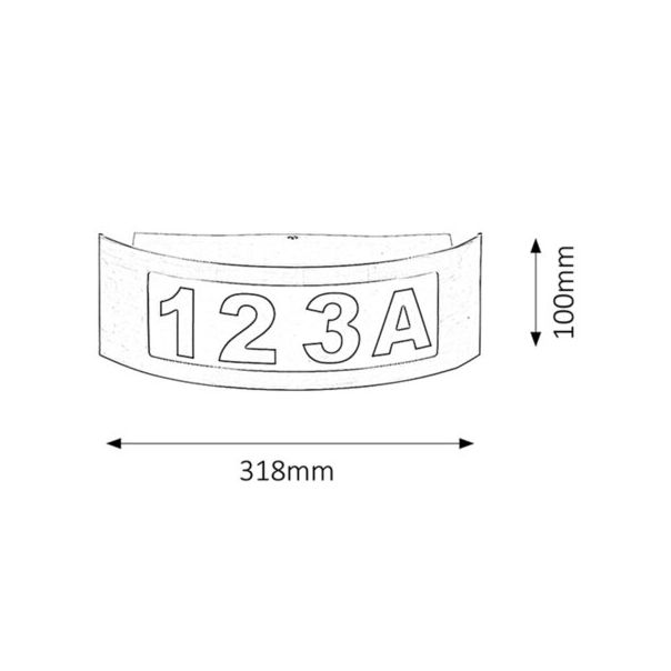 Rabalux Osvetljenje kućnog broja Innsbruck E27 1x MAX 14W brušeni hrom (8749) - 8749