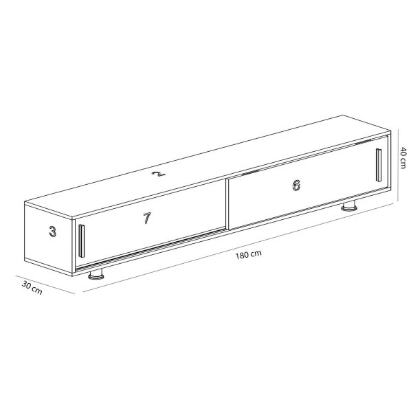 HANAH HOME TV komoda Nehi, bela - 875ZNA3015