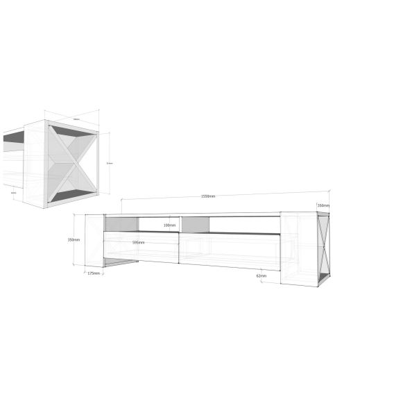HANAH HOME TV komoda Sosruko, braon - 875ZNA3033