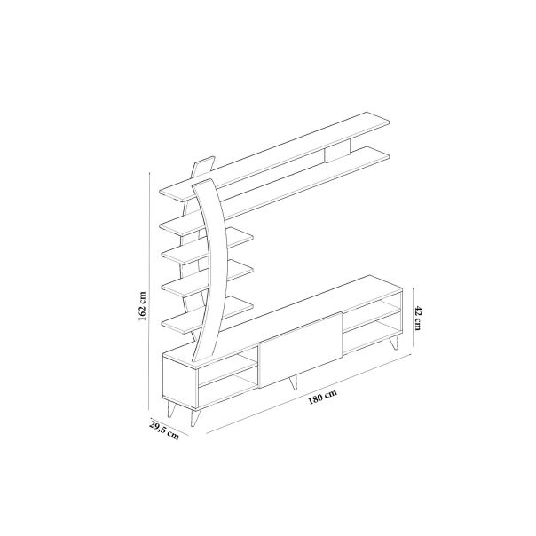 HANAH HOME TV komoda Duru, bela - 875ZNA3038