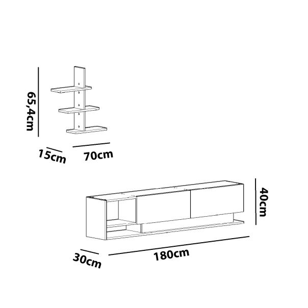 HANAH HOME TV komoda Liza, bela - 875ZNA3044