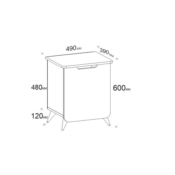 HANAH HOME Norni ormarić Esla, bela - 875ZNA3401