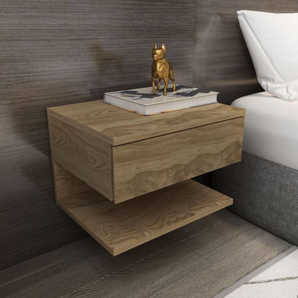 HANAH HOME Zidna noćna polica Vivid, braon - EP3057239