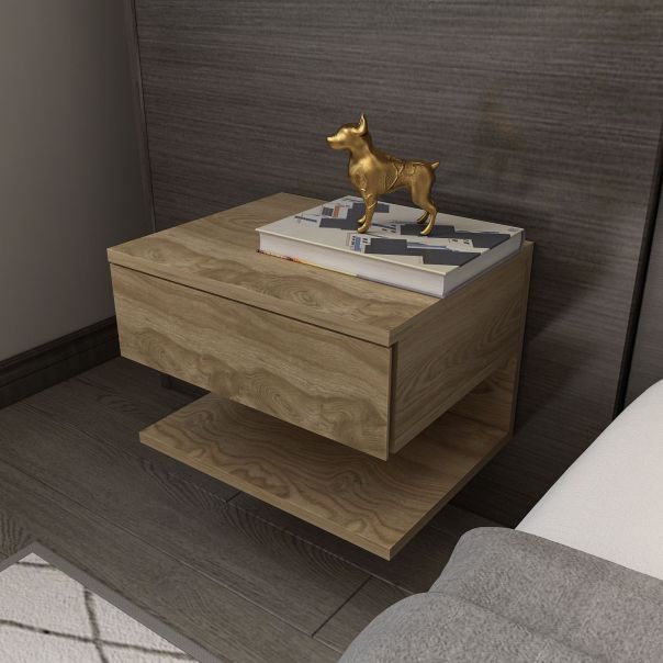 HANAH HOME Zidna noćna polica Vivid, braon - EP3057239
