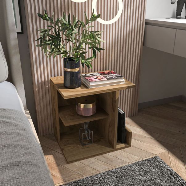 HANAH HOME Noćna polica Karamira, braon - EP3057254