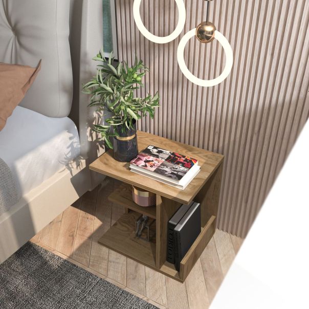 HANAH HOME Noćna polica Karamira, braon - EP3057254