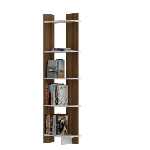 HANAH HOME Polica za knjige Als, bela/braon - 875ZNA3602