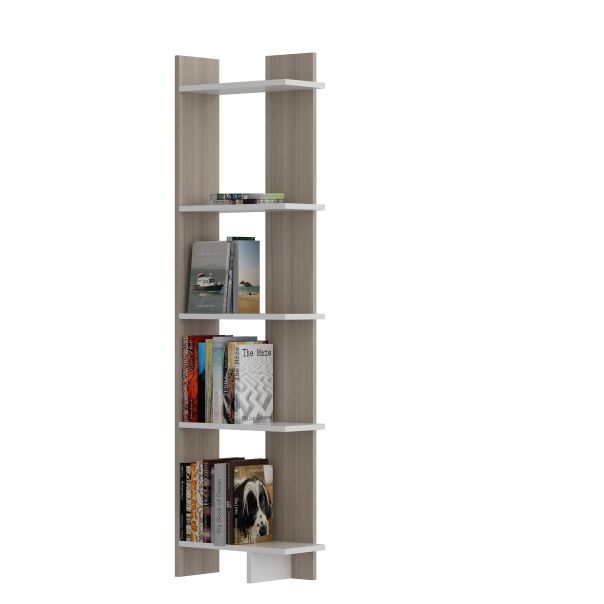 HANAH HOME Polica za knjige Als, bela/krem - 875ZNA3603
