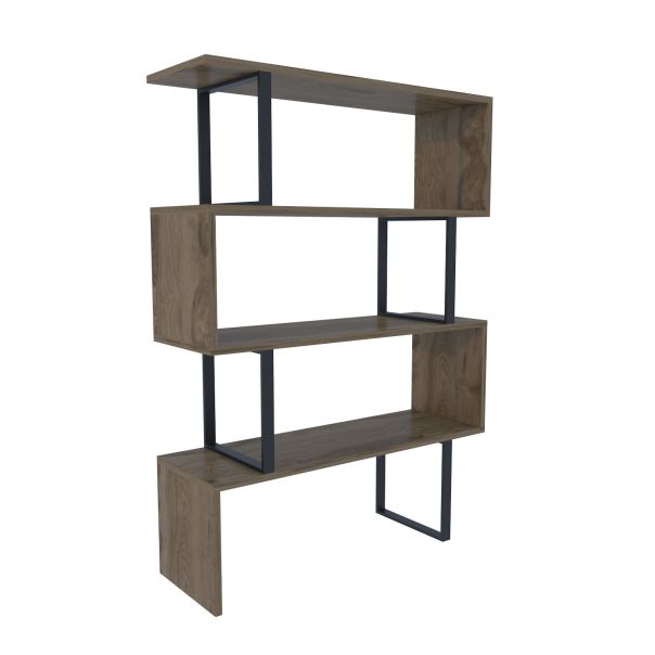 HANAH HOME Polica za knjige Adriana, crna/braon - 875ZNA3624