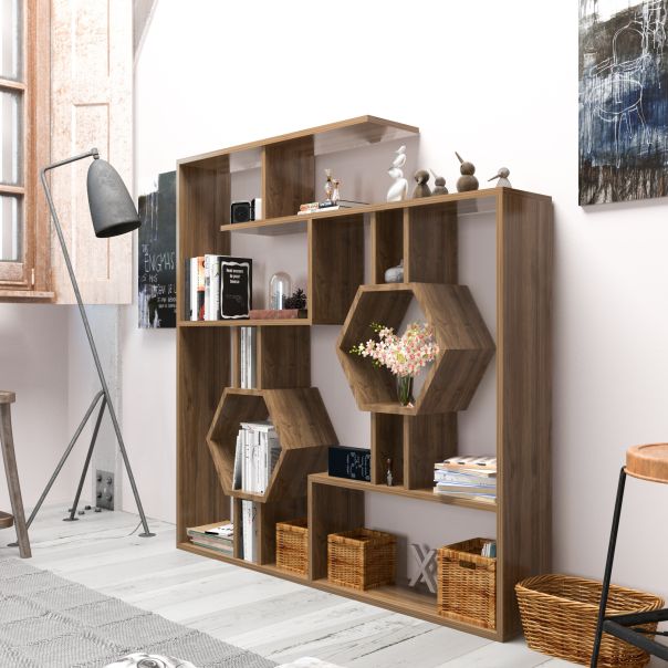 HANAH HOME Polica za knjige Tamara, braon - 875ZNA3637