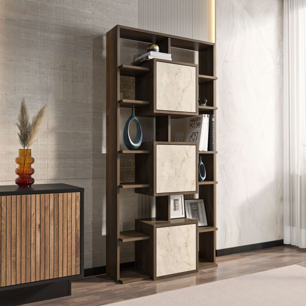 HANAH HOME Polica Monaco, braon/krem - EP3057317