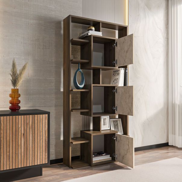 HANAH HOME Polica Monaco, braon/krem - EP3057317