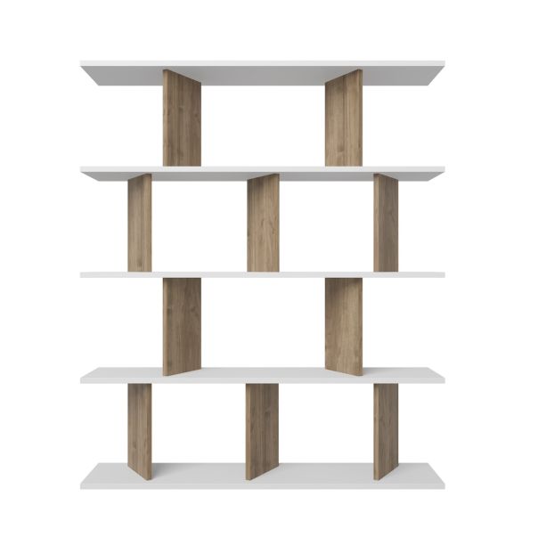 HANAH HOME Polica za knjige Grace, bela/krem - 875ZNA4618